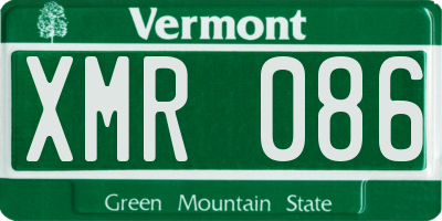 VT license plate XMR086