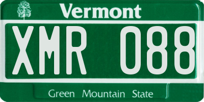 VT license plate XMR088