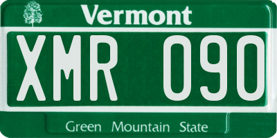VT license plate XMR090