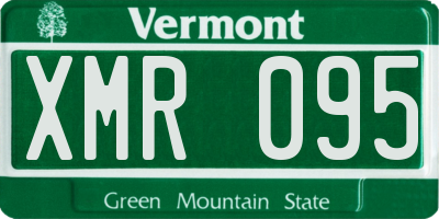 VT license plate XMR095