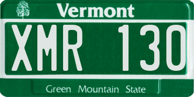 VT license plate XMR130