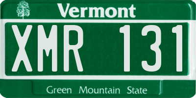 VT license plate XMR131