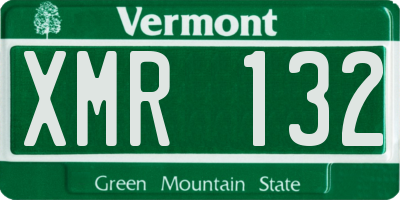 VT license plate XMR132