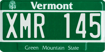 VT license plate XMR145