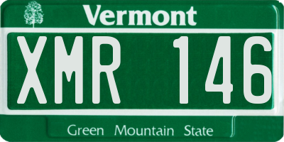 VT license plate XMR146