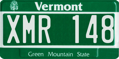VT license plate XMR148