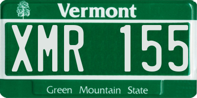 VT license plate XMR155