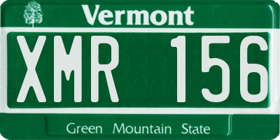 VT license plate XMR156