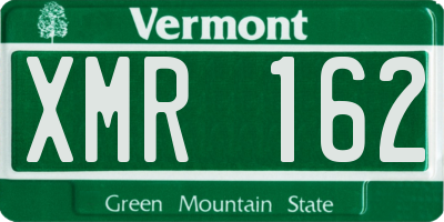 VT license plate XMR162