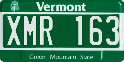 VT license plate XMR163