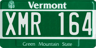 VT license plate XMR164