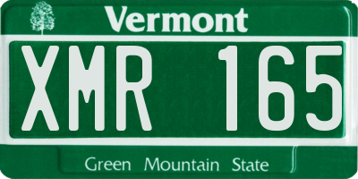 VT license plate XMR165