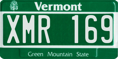 VT license plate XMR169