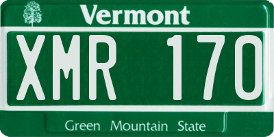 VT license plate XMR170