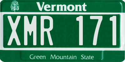 VT license plate XMR171