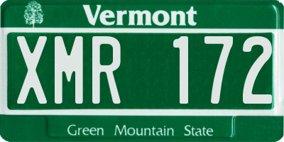 VT license plate XMR172