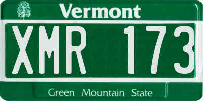 VT license plate XMR173