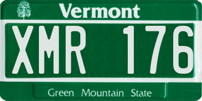 VT license plate XMR176