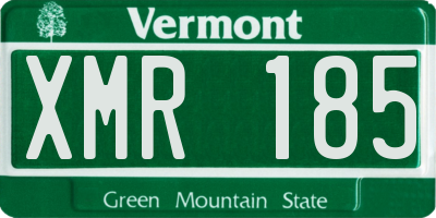 VT license plate XMR185