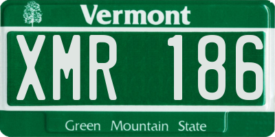 VT license plate XMR186