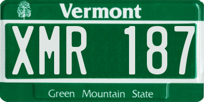 VT license plate XMR187