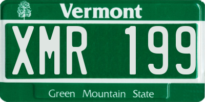 VT license plate XMR199