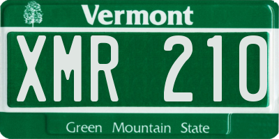 VT license plate XMR210