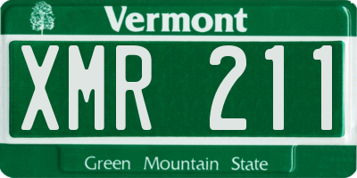 VT license plate XMR211