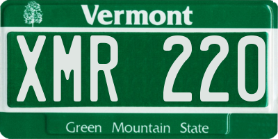 VT license plate XMR220