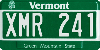 VT license plate XMR241