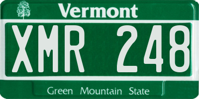 VT license plate XMR248