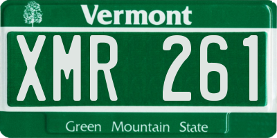 VT license plate XMR261