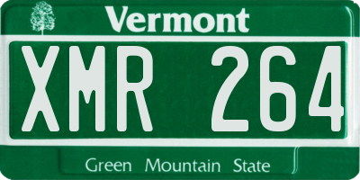 VT license plate XMR264