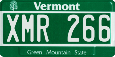 VT license plate XMR266
