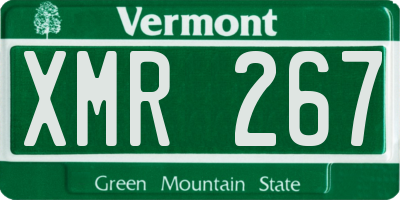 VT license plate XMR267