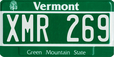VT license plate XMR269