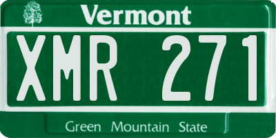 VT license plate XMR271