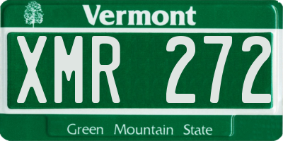 VT license plate XMR272