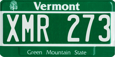 VT license plate XMR273