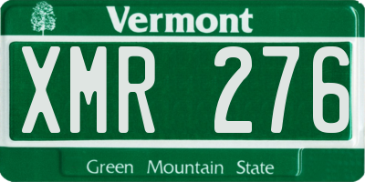 VT license plate XMR276