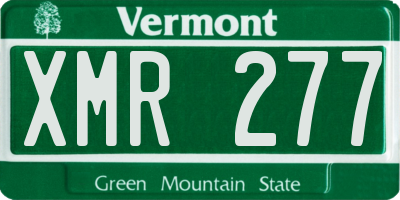 VT license plate XMR277