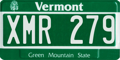 VT license plate XMR279