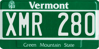 VT license plate XMR280