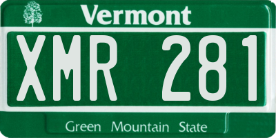 VT license plate XMR281