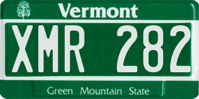 VT license plate XMR282