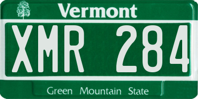 VT license plate XMR284