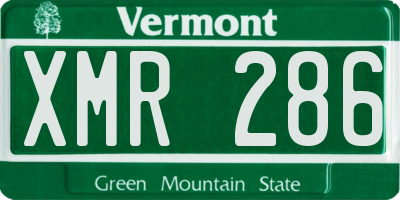 VT license plate XMR286