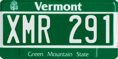 VT license plate XMR291