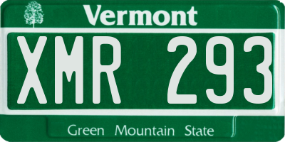 VT license plate XMR293