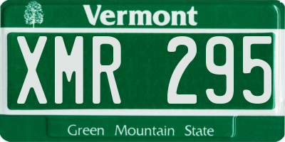 VT license plate XMR295